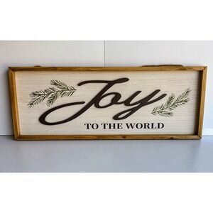 Joy To The World Rustic Wooden Christmas Wall Sign Farmhouse Holiday Decor New